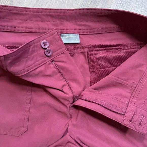 Eddie Bauer Maroon Women's Rolled Hem Bermuda Shorts - Size 8 - Picture 8 of 15